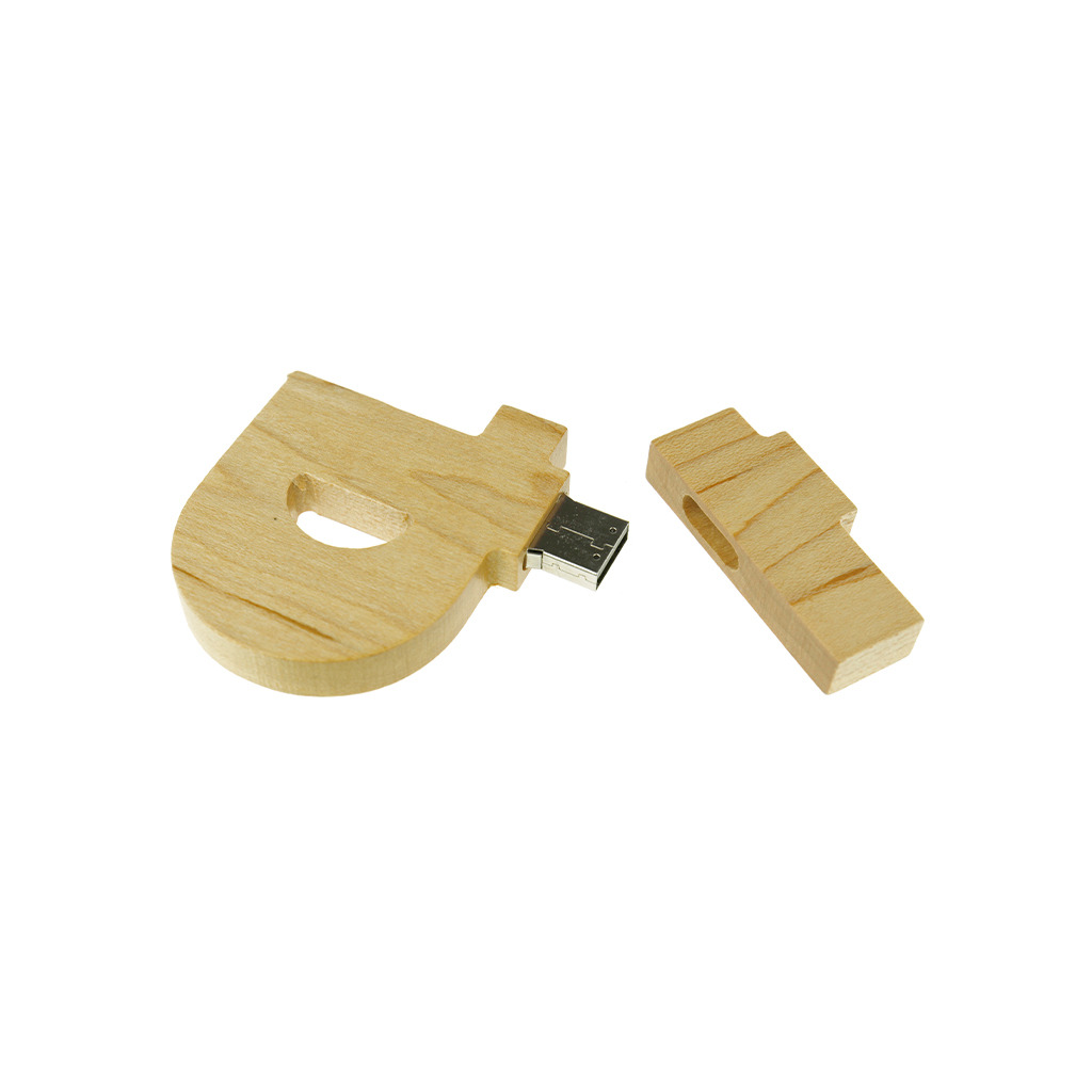 木質英文字母USB