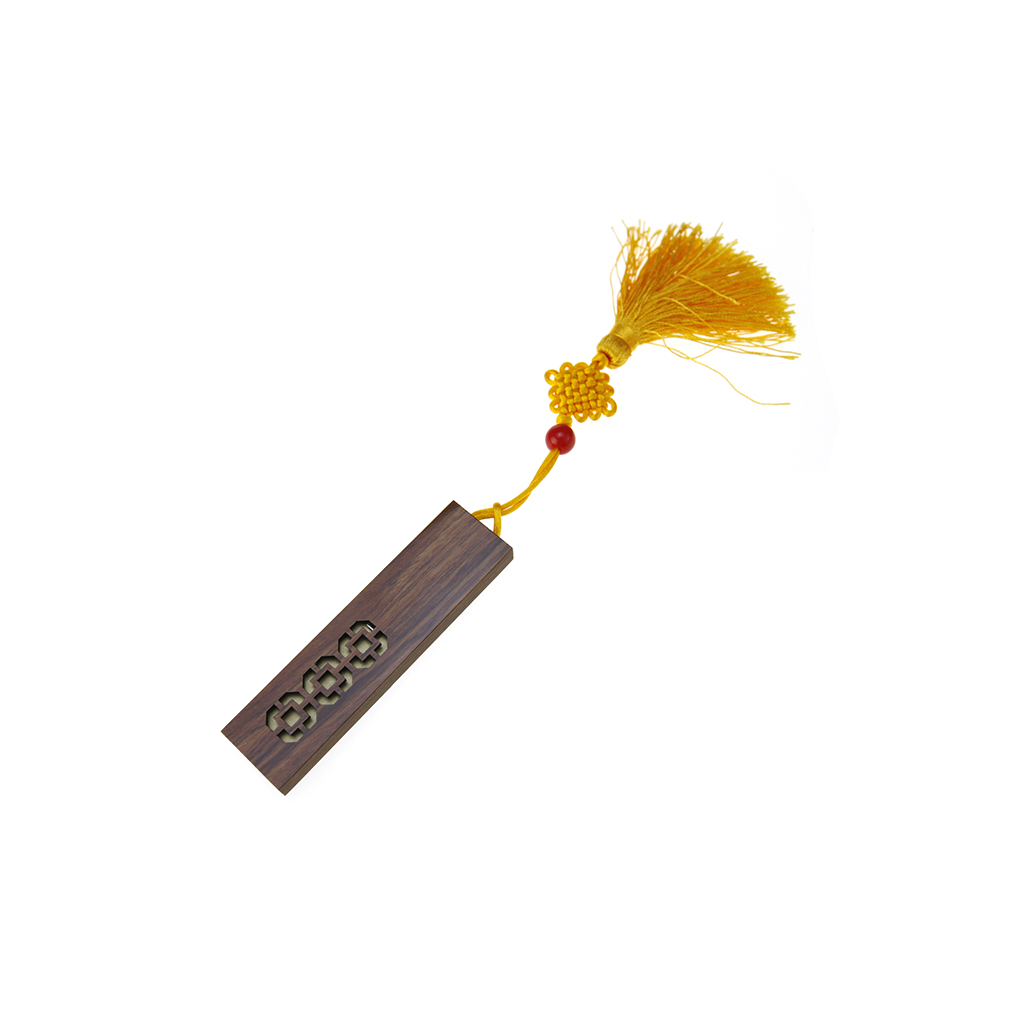 中國結流蘇木頭隨身碟 木頭USB