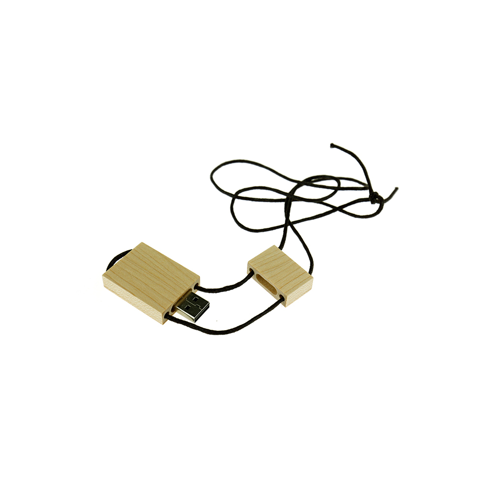 掛繩木頭隨身碟-