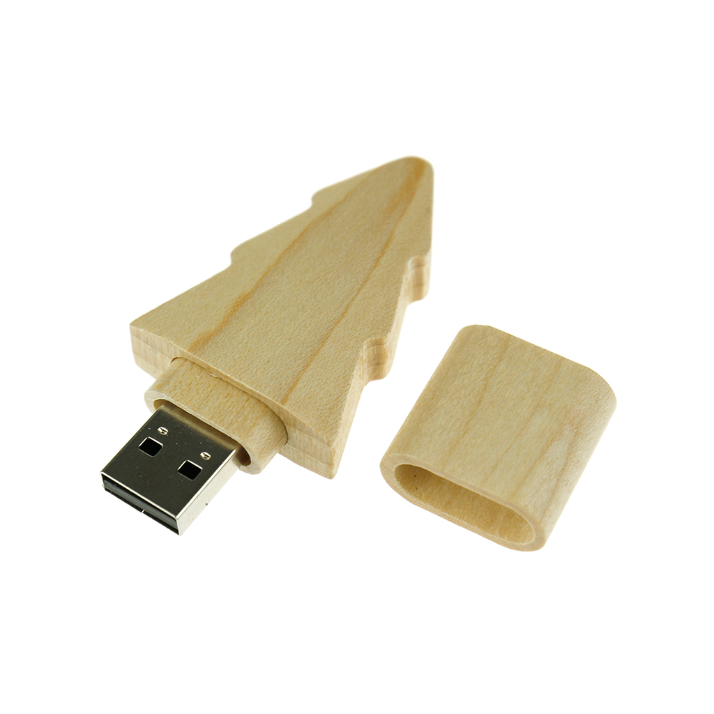 聖誕樹木頭隨身碟-