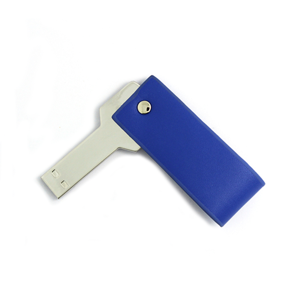 防塵鑰匙皮革隨身碟-